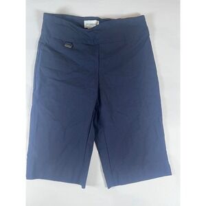 Peck & Peck Navy Blue Knee Length Capri Pants Women's Size 6 Stretchy Comfort